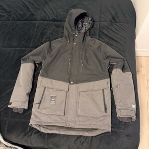 Men's Black and Gray Snowboard Jacket